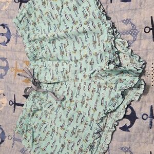 Jasmine & Ginger Airplane Print Shorts - Light Blue